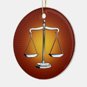 正義のスケールを持つオーナメント セラミックオーナメント (左)