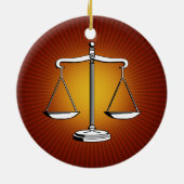 正義のスケールを持つオーナメント セラミックオーナメント (裏面)