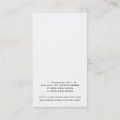 正義のダマスク織の人種差別のはかりで測られる 名刺 (裏面)