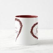 正義のマグのためのハート15のoz。 (あずき色の信号器) マグカップ (中央)