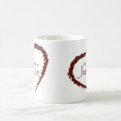 正義のマグのためのハート コーヒーマグカップ (中央)