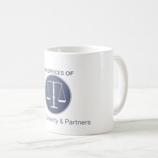 正義のマグのはかりで測られる コーヒーマグカップ (正面右)