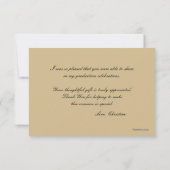 正義のリースパーソナライズなNotecardはまたは感謝していしています サンキューカード (裏面)