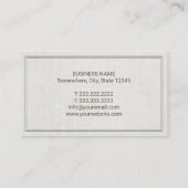 正義のヴィンテージの弁護士の弁護士の旧式なスケール 名刺 (裏面)