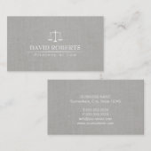 正義の上品な麻布の弁護士の弁護士のスケール 名刺 (正面/裏面)