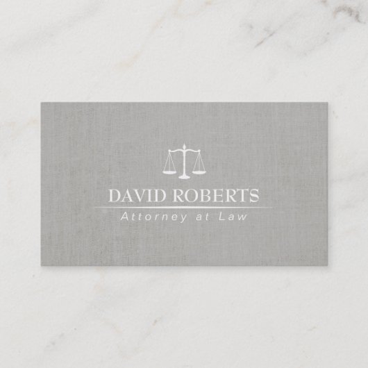 正義の上品な麻布の弁護士の弁護士のスケール 名刺 (正面)