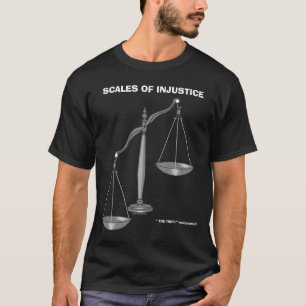 正義の不公平不公平反弁護士の冗談のはかりで測られる Tシャツ