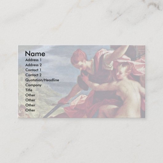 正義の保護下での真理の勝利 名刺 (正面)