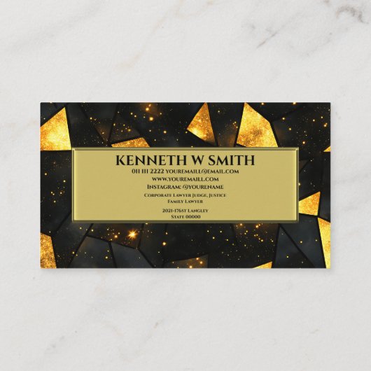 正義の力に満ちた権威 名刺 (裏面)