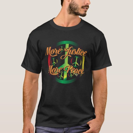 正義の向上と平和の向上 Tシャツ (正面)