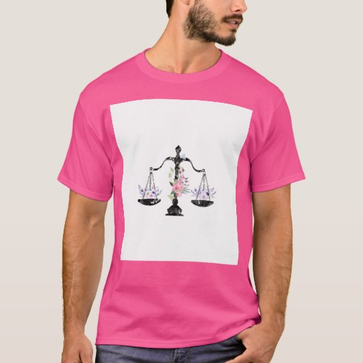 正義の天秤アート Tシャツ (正面)
