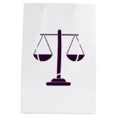 正義の天秤 法務サービス シンボル ミディアムペーパーバッグ (裏面)