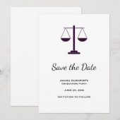 正義の天秤 法務サービス シンボル 卒業 セーブザデート (正面/裏面)