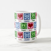 正義の平和はかりで測愛かわいい弁護士の裁判官 コーヒーマグカップ (正面右)