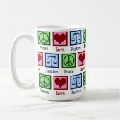 正義の平和はかりで測愛かわいい弁護士の裁判官 コーヒーマグカップ (左)