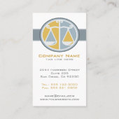 正義の弁護士の名刺のはかりで測られる 名刺 (裏面)