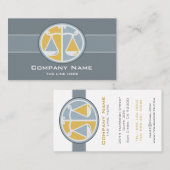 正義の弁護士の名刺のはかりで測られる 名刺 (正面/裏面)