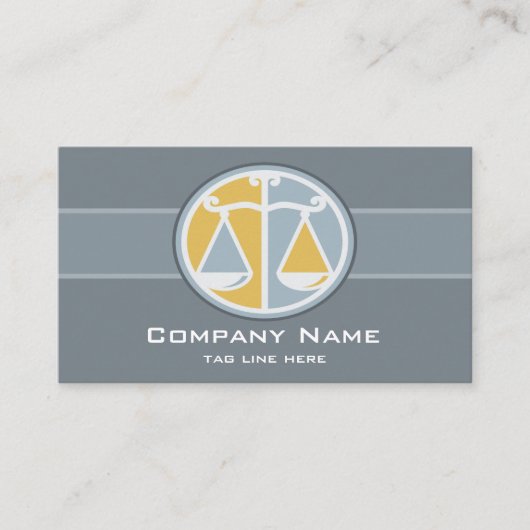 正義の弁護士の名刺のはかりで測られる 名刺 (正面)