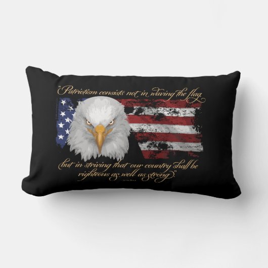 正義の愛国心 ランバークッション (正面)