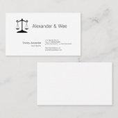 正義の法廷記者のはかりで測られる 名刺 (正面/裏面)