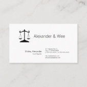 正義の法廷記者のはかりで測られる 名刺 (正面)