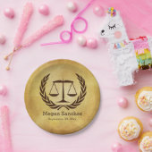 正義の法律学校の卒業のクラシックなスケール ペーパープレート (パーティー)