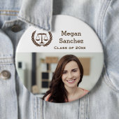 正義の法律学校の卒業のクラシックなスケール 缶バッジ (インサイチュ)