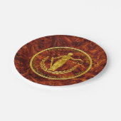 正義の節玉パターンのはかりで測られる ペーパープレート (アングル)