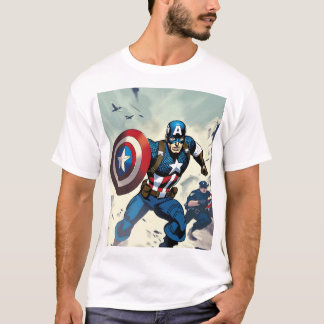 「正義の追求：英雄追跡」 Tシャツデザイン Tシャツ