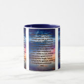 正義の道の祈りの言葉2トーンマグ マグカップ (中央)