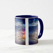 正義の道の祈りの言葉2トーンマグ マグカップ (正面右)