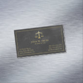 正義の金ゴールド(効果)の弁護士のはかりで測られる弁護士 マグネット名刺 (インサイチュ)