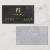 正義の金ゴールド(効果)の弁護士の弁護士の柱 名刺 (正面/裏面)