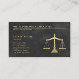 正義の金ゴールド(効果)弁護士のはかりで測られる法律事務所 名刺