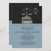 正義の青、法律学校の招待状のスケール 招待状 (正面/裏面)