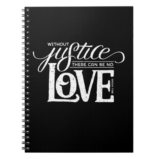 正義の黒のノートのない鐘のホック ノートブック (正面)