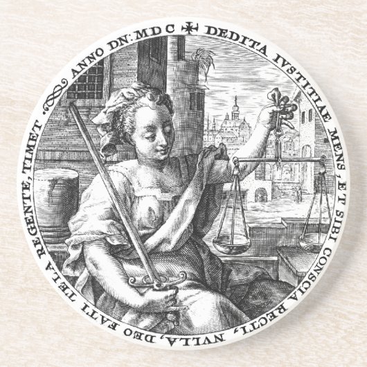 正義はかりで測の コースター (正面)