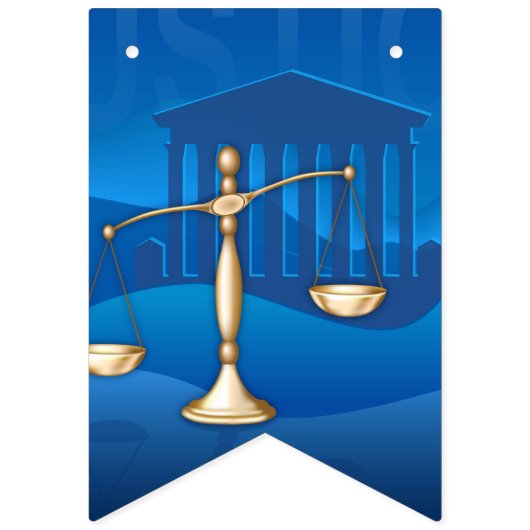 正義はかりで測の バンティングフラッグ (第2の旗)