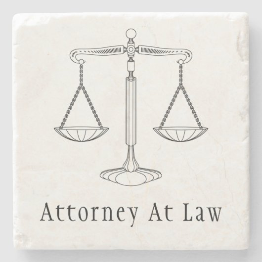 正義はかりで測の |ロースクールのギフト ストーンコースター (正面)