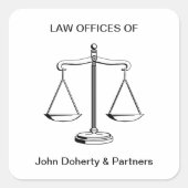 正義はかりで測の |法律事務所 スクエアシール (正面)