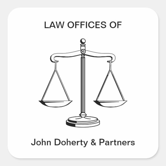 正義はかりで測の |法律事務所 スクエアシール (正面)