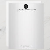 正義はかりで測の |法律事務所 レターヘッド (正面/裏面)