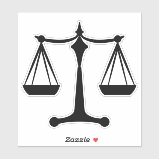 正義はかりで測の – 法律階級ステッカー シール (シート)