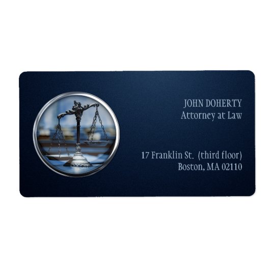 正義はかりで測の |法律 ラベル (正面)