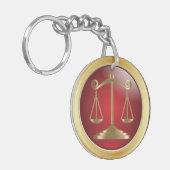 正義はかりで測の |法律 |弁護士 キーホルダー (正面左)