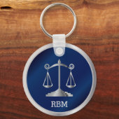 正義はかりで測の |法 – 海軍 キーホルダー (正面)