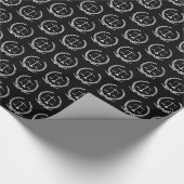 正義はかりで測の |黒 ラッピングペーパー (角)