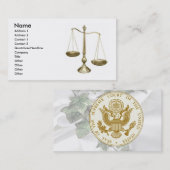 正義はかりで測ヴィンテージ銀の 名刺 (正面/裏面)