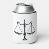 正義はかりで測芸術の 缶クーラー (缶裏面)
