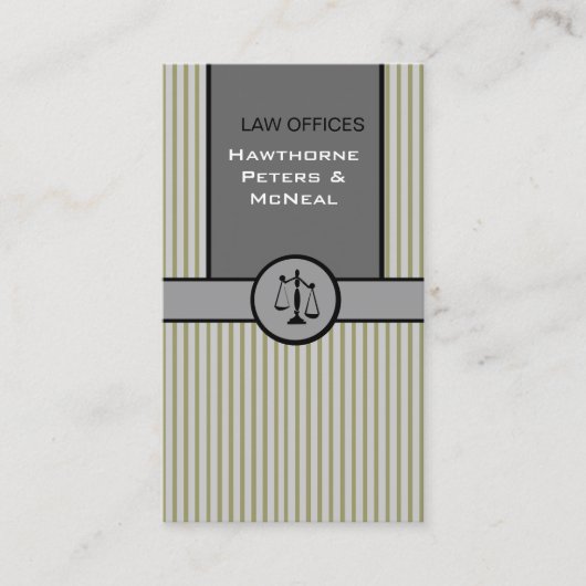 正義はの縞で飾ります。 弁護士の弁護士の法律事務所 名刺 (正面)